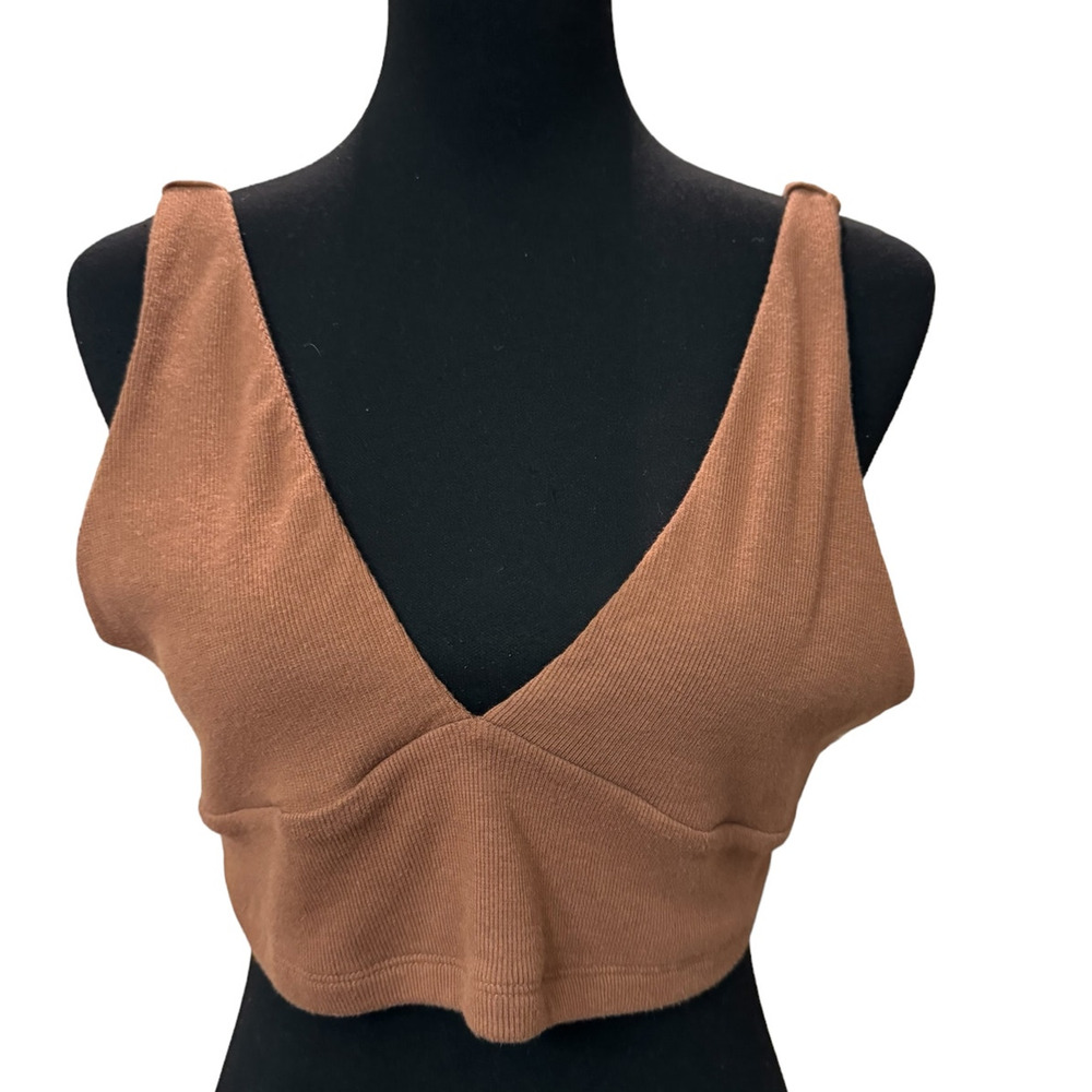 NWT BP.  ( Nordstrom ) ~ Organic Cotton V Neck Pullover Cropped Tank Top L